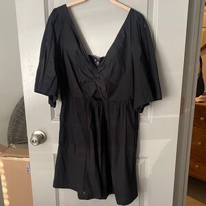 Abercrombie & Fitch Black Textured Dress